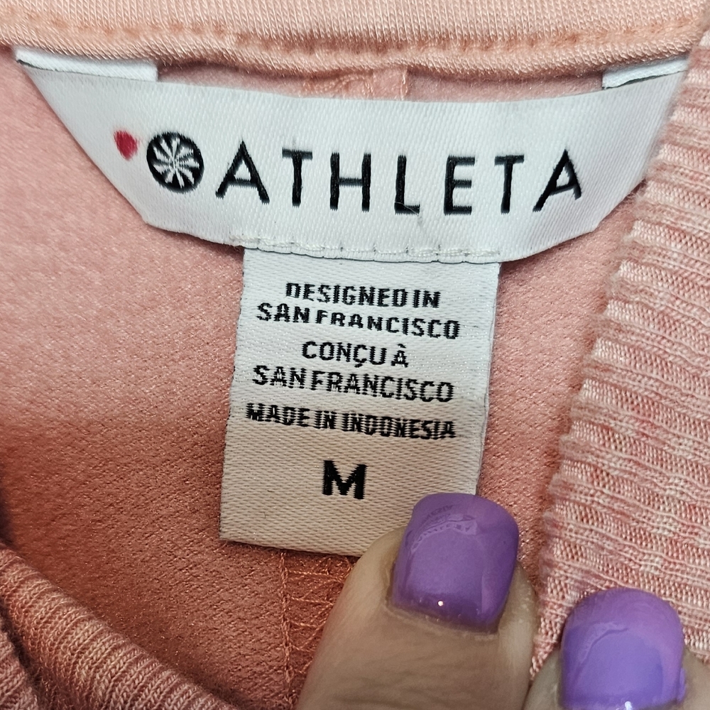 Athleta Pink Mock Neck Athletic Top - Picture 8 of 12